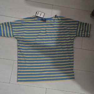 New With Tag Saint James X Jcrew Blue and Yellow Striped Tee Sz S